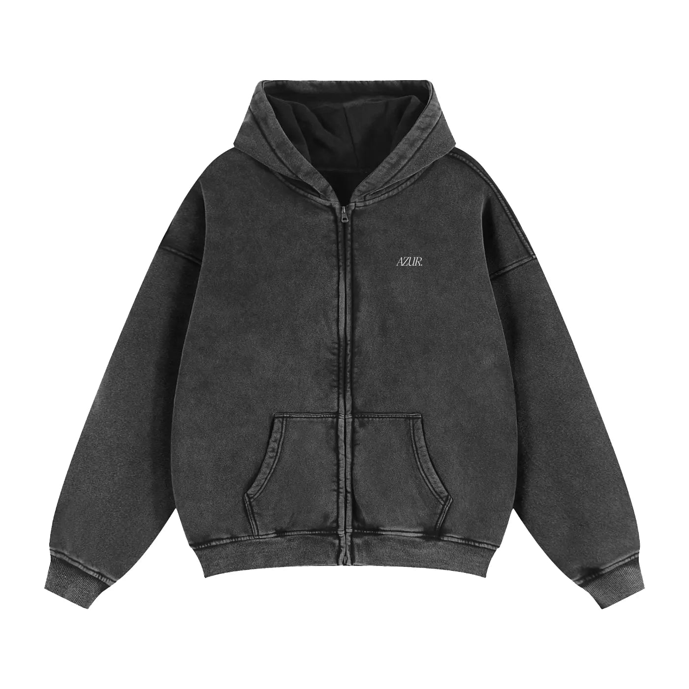 トップス commongullproducts. ziphoodie 25spring. AZUR. Fleece Zip Up Hoodie - AZUR.
